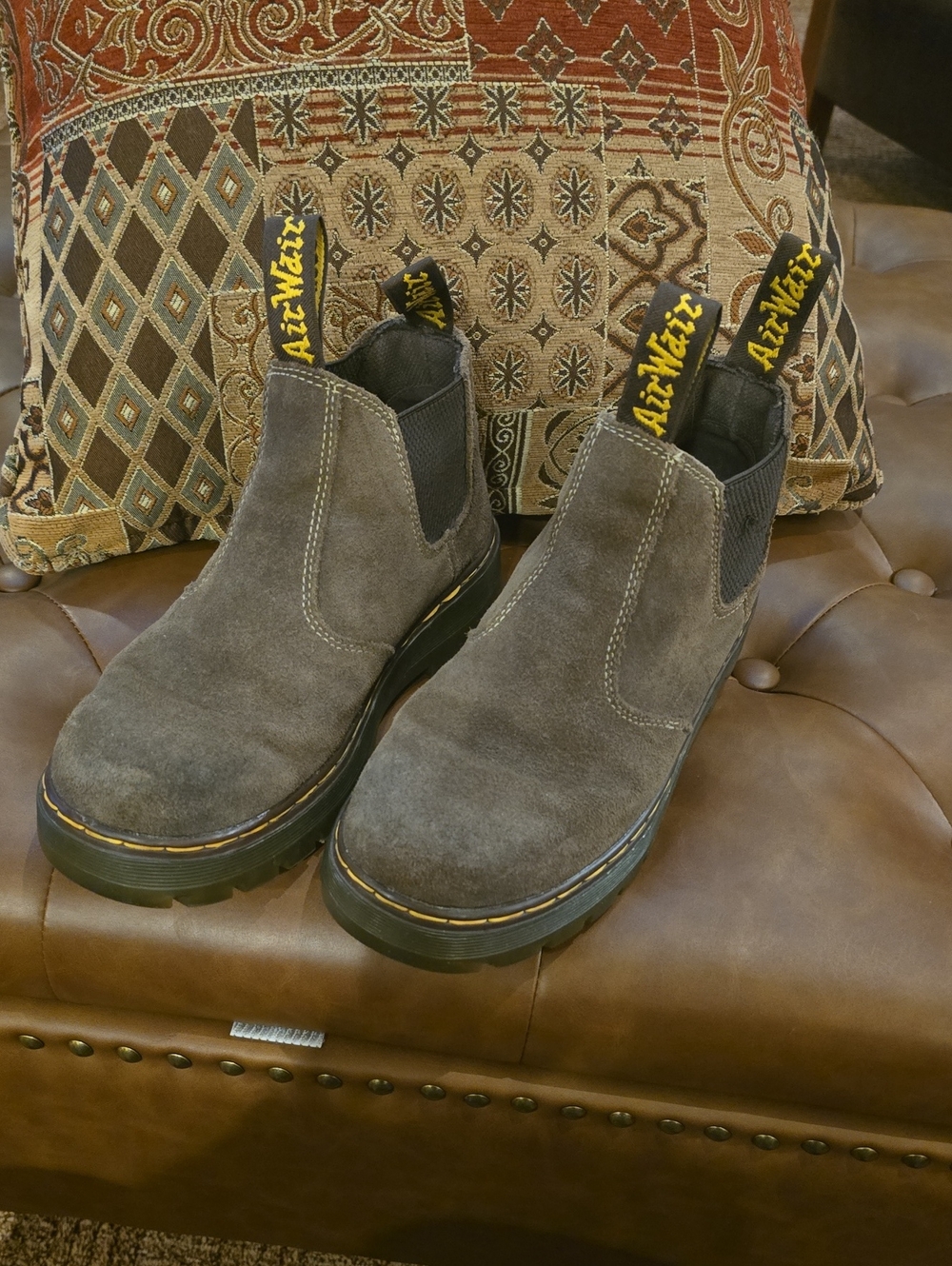 Women’s AirWaIR Dr. Martins Chelsea Boots - Brown Suede